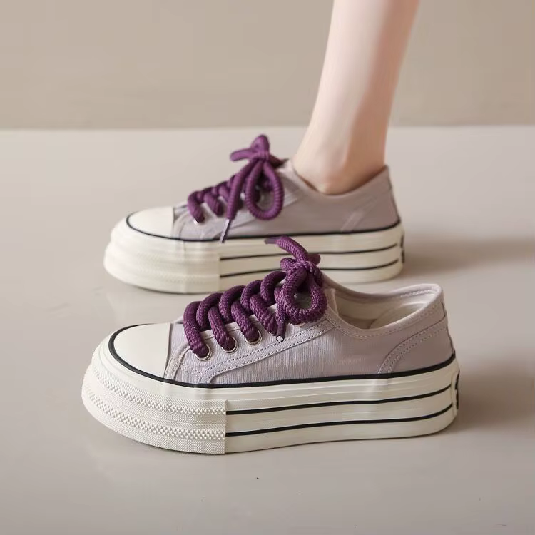 Chaussures en toile à plateforme pour femmes
