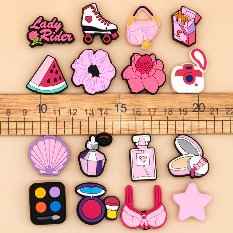 1/25 pièces Breloques roses pour chaussures