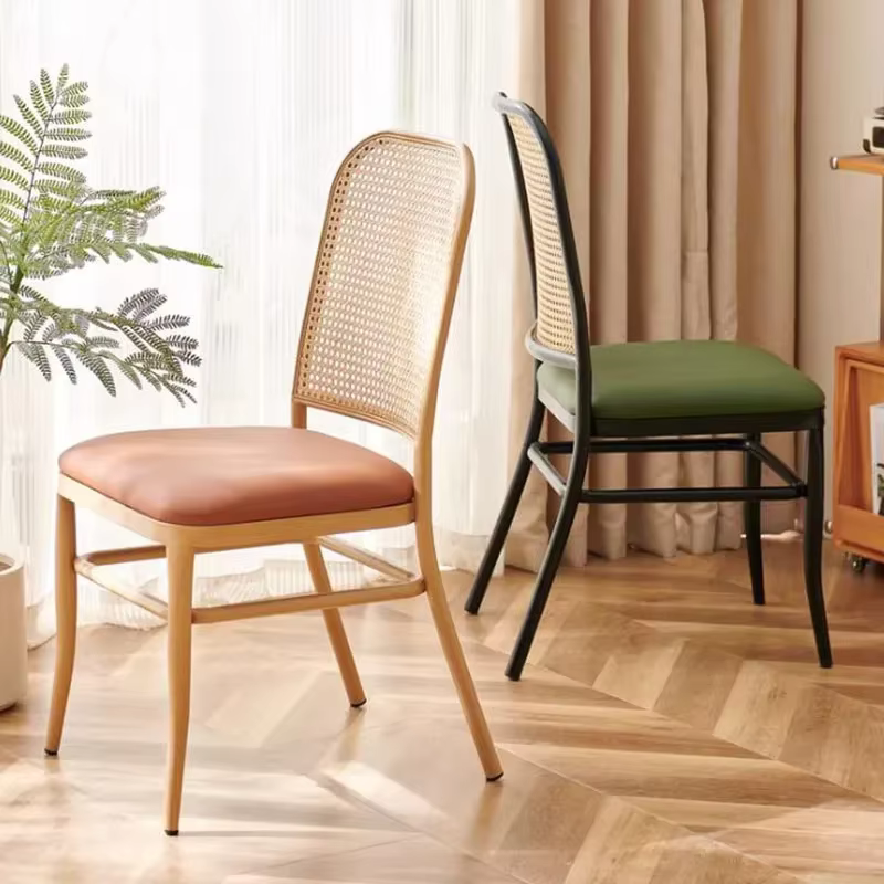Chaises de salle à manger rustiques en rotin, design unique et tendance, style vintage, chaise individuelle pour ordinateur, mobilier de cuisine et de bureau, ameublement domestique essuyable