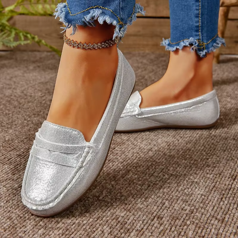 2025 nouvelles femmes chaussures plates en cuir mocassins baskets femme