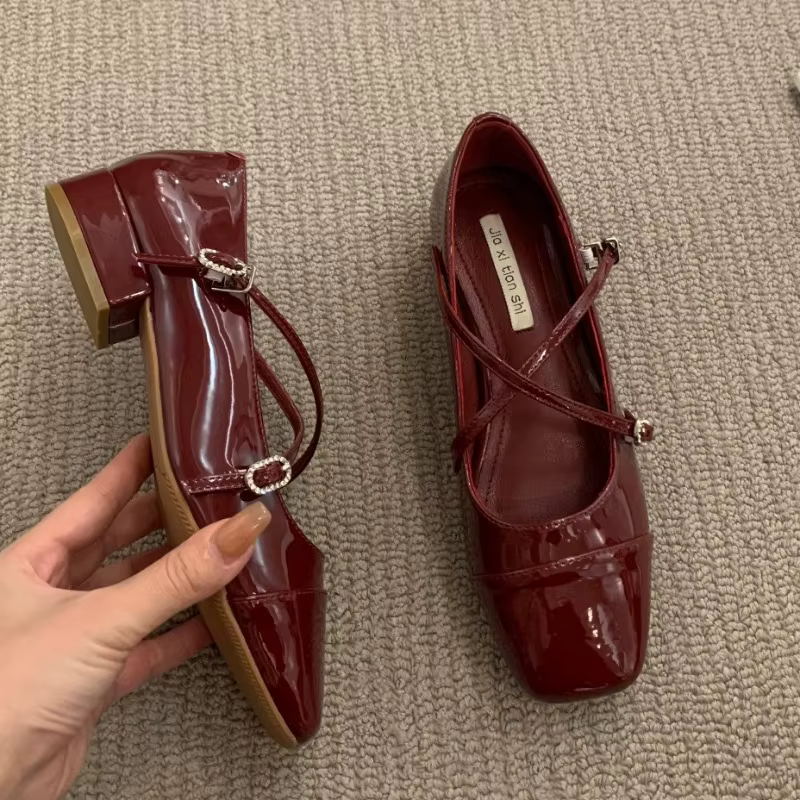 Mary-Chaussures à Talons Moyens pour Femmes