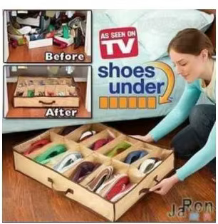 Boîte à chaussures de rangement transparente à 12 grilles