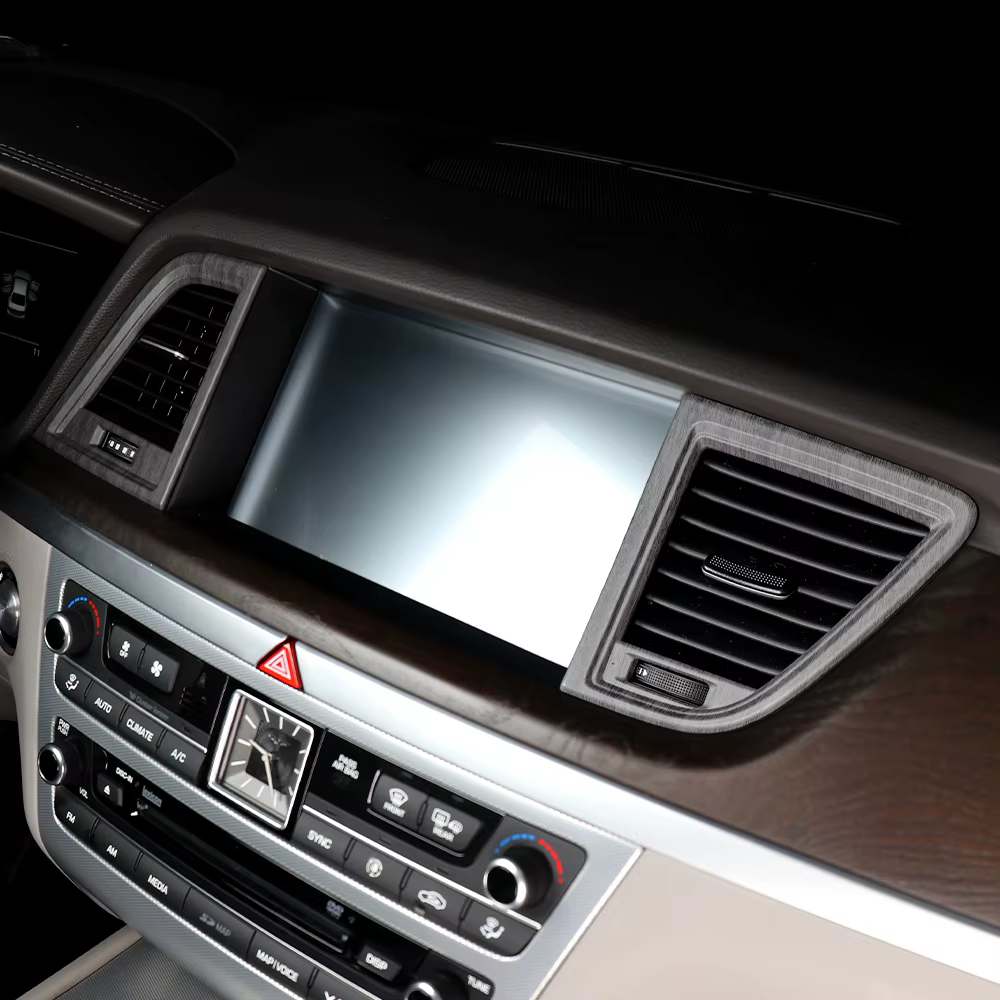 Accessoire intérieur de voiture pour Genesis G80 DH 2015-2020 conduite à gauche, garniture de cache de ventilation centrale du tableau de bord en ABS