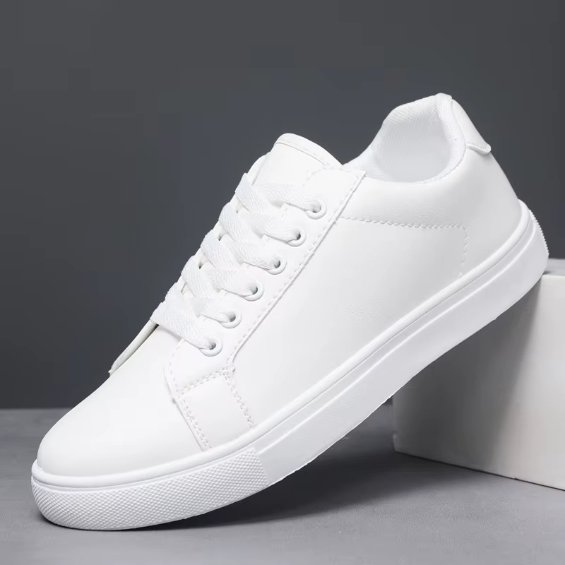 Baskets Homme 2026 en Cuir – Chaussures Décontractées Plates pour Hommes
