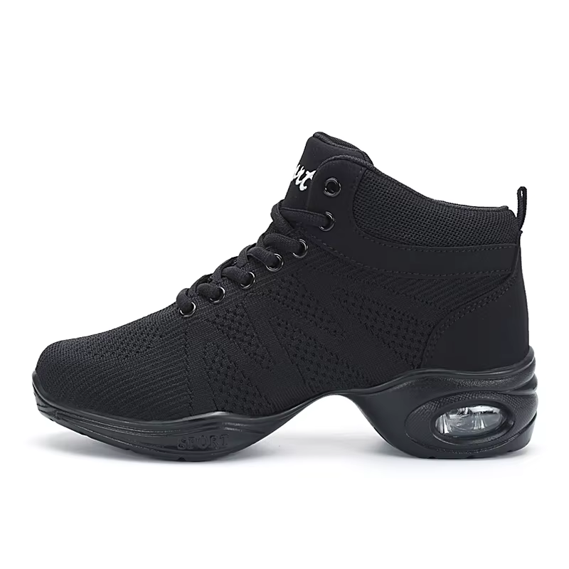 Baskets de danse sportives noires pour femmes