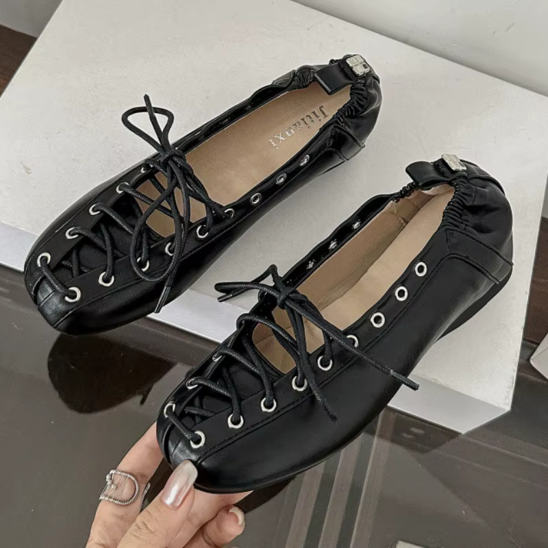 Chaussures de créateur rétro croisées pour femmes