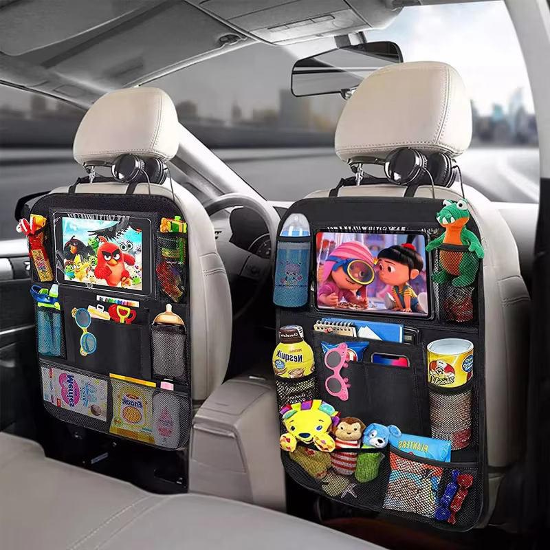 Support de tablette pour siège arrière de voiture avec écran tactile, pocommuniste de rangement automatiques, housse de protection, accessoires de voiture
