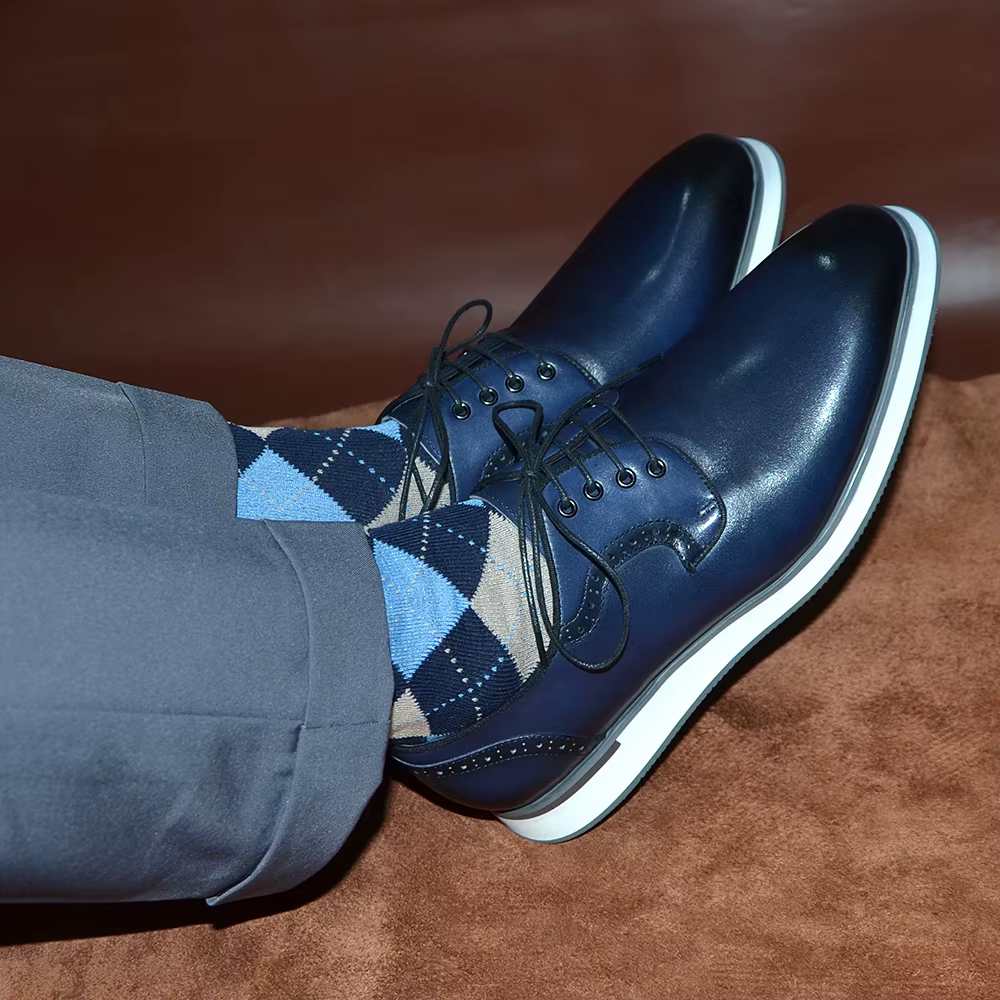 Taille ue 38 à 46 mode décontracté Derby chaussures hommes en cuir véritable Original confortable baskets Shopping