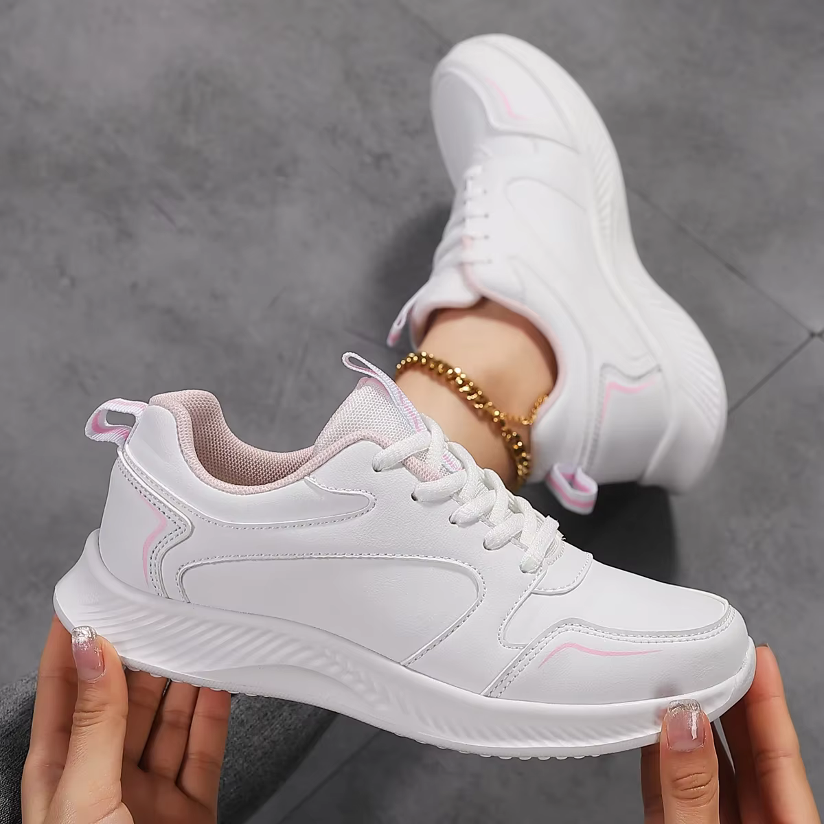 Baskets de tennis en PU pour femmes