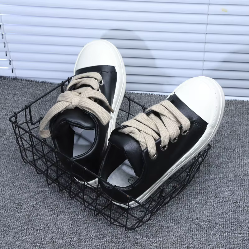 Chaussures simples en cuir pour adultes, chaussures décontractées en cuir PU pour hommes et femmes, chaussures de skate antidérapantes à lacets pour jeunes, chaussures classiques pour couples