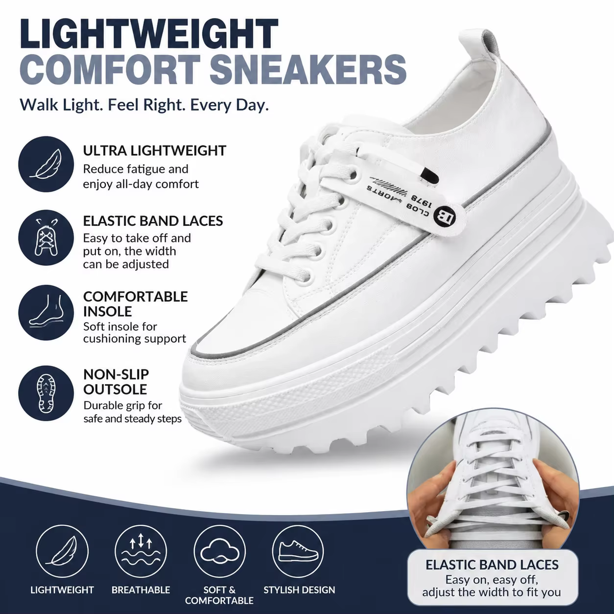 Fujin-Chaussures compensées à plateforme en cuir véritable