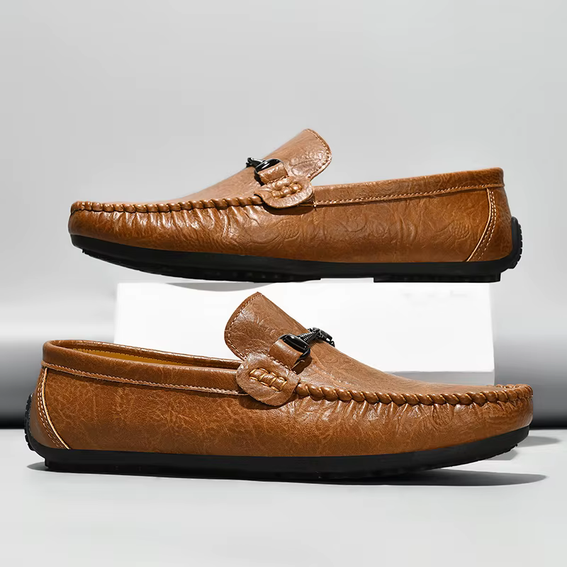 ELUVA hommes mocassins sans lacet chaussures de conduite confortable léger antidérapant semelle souple