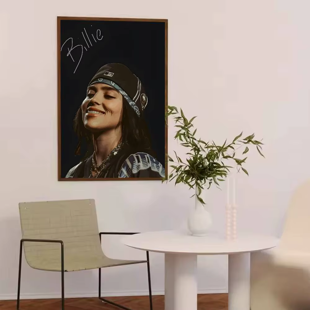 B-Billies E-Eilish affiche murale pour salon chambre mur bureau décoration murale cadeau pour amis sans cadre