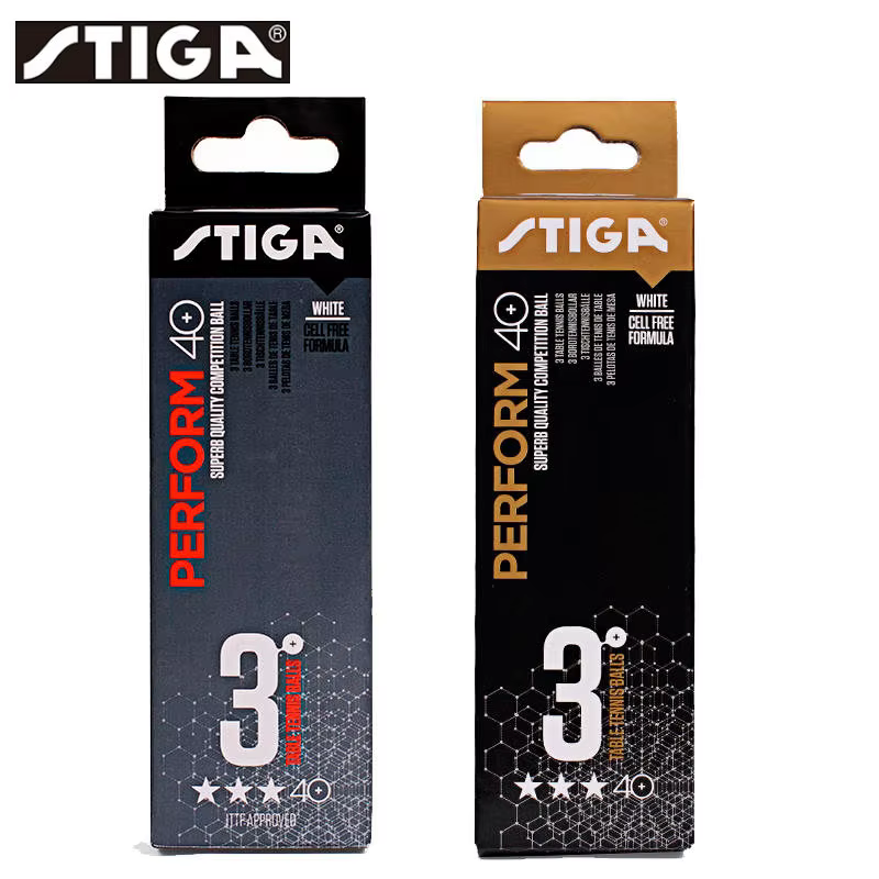 STIGA – balles de tennis de table 3 étoiles 40+, avec ABS à coutures, nouveau matériau durable, balles de ping-pong ITTF, balles d'entraînement et de match, 3/6 pièces