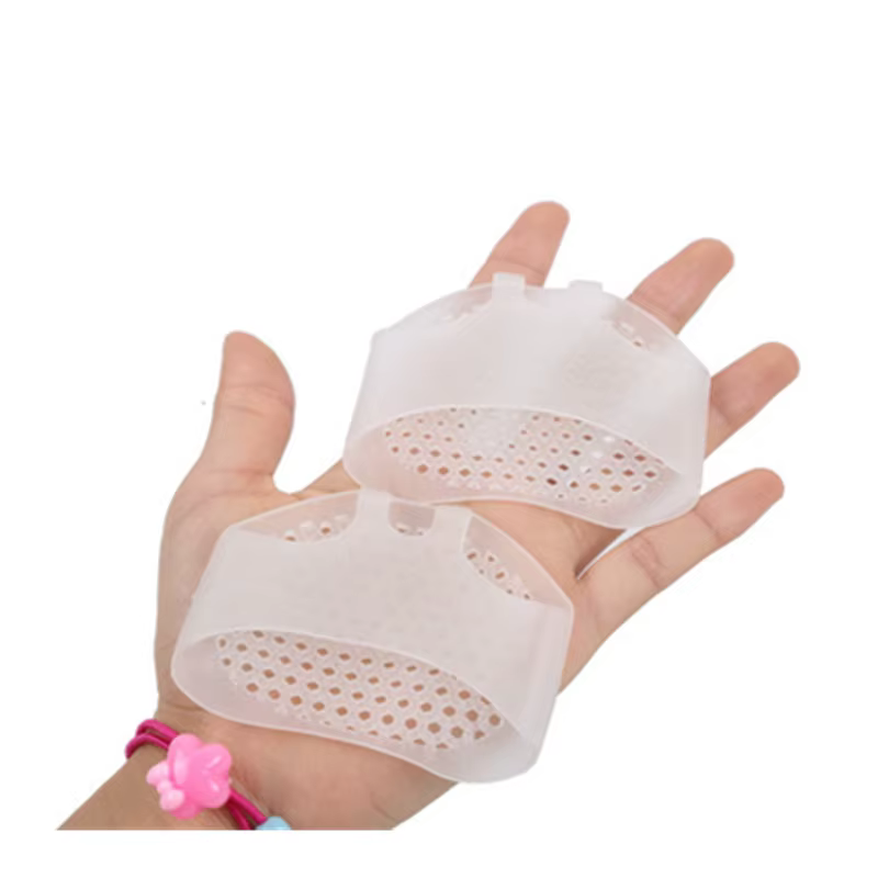 Semelles intérieures en Gel de silice nid d'abeille avant coussin SEBS respirant Anti-douleur semelle dame chaussures à