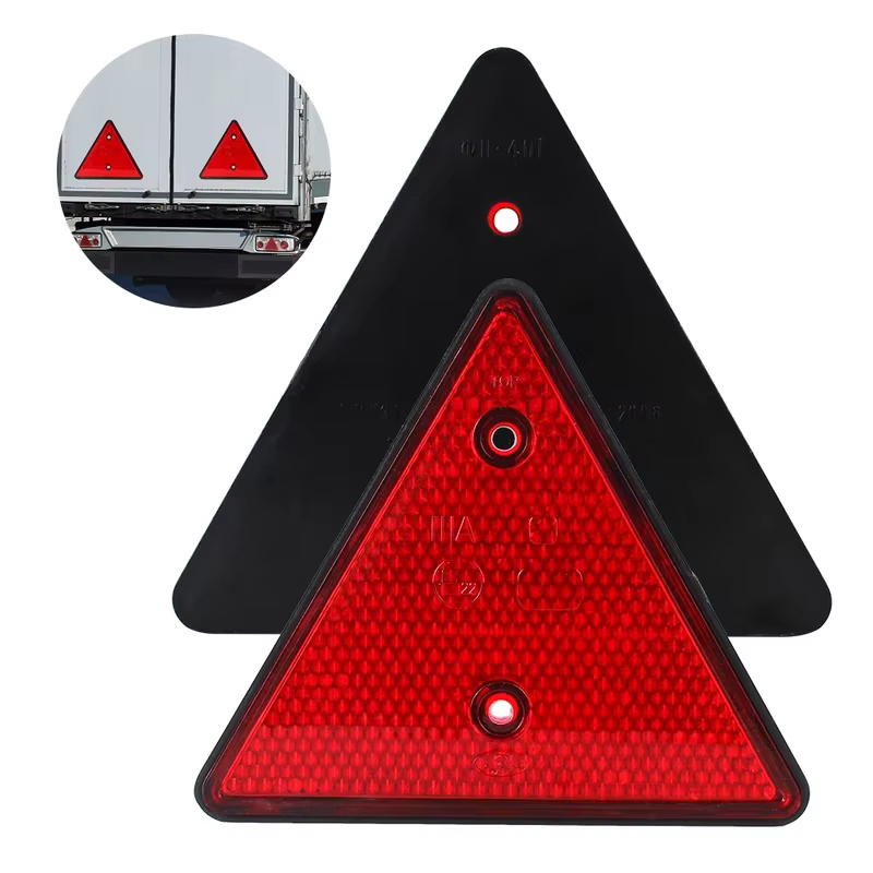 Réflecteurs arrière rouges, accessoires de voiture, Triangle réfléchissant adapté pour remorque moto caravane camion bateau