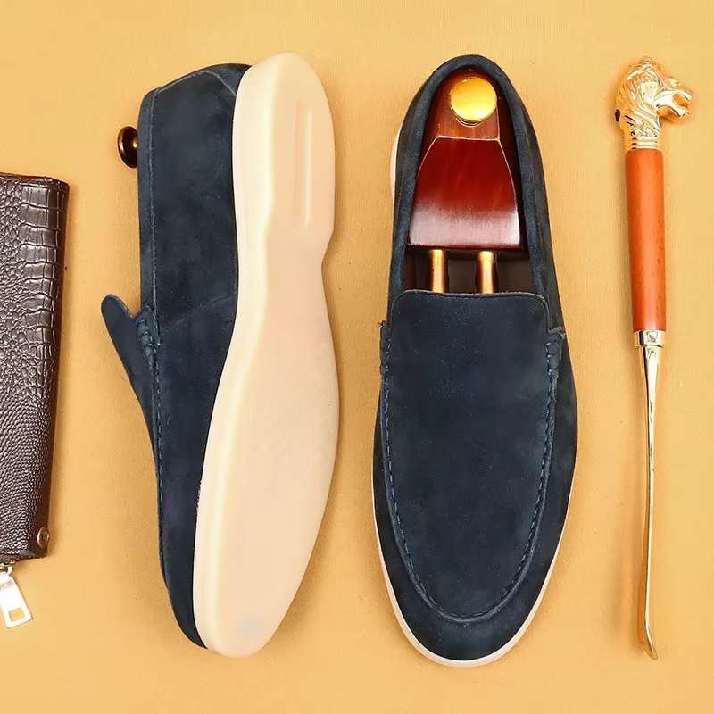 Chaussures pour hommes en cuir véritable et peau de mouton