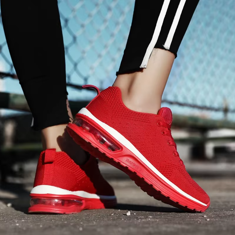 Baskets de course à Air rouge pour hommes femmes respirant Ultra léger grande taille 47 chaussures de sport