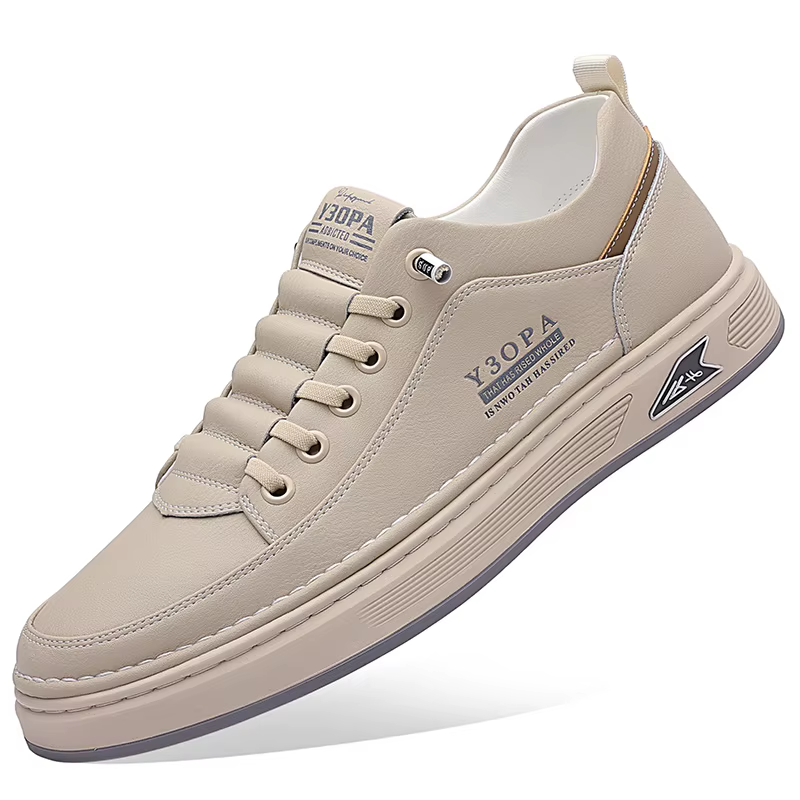 Marque hommes en cuir résistant à l'usure bas chaussures décontractées tendance baskets