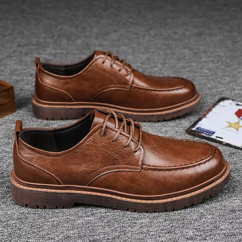 Automne nouveaux hommes en cuir décontraï chaussures richelieu luxueux