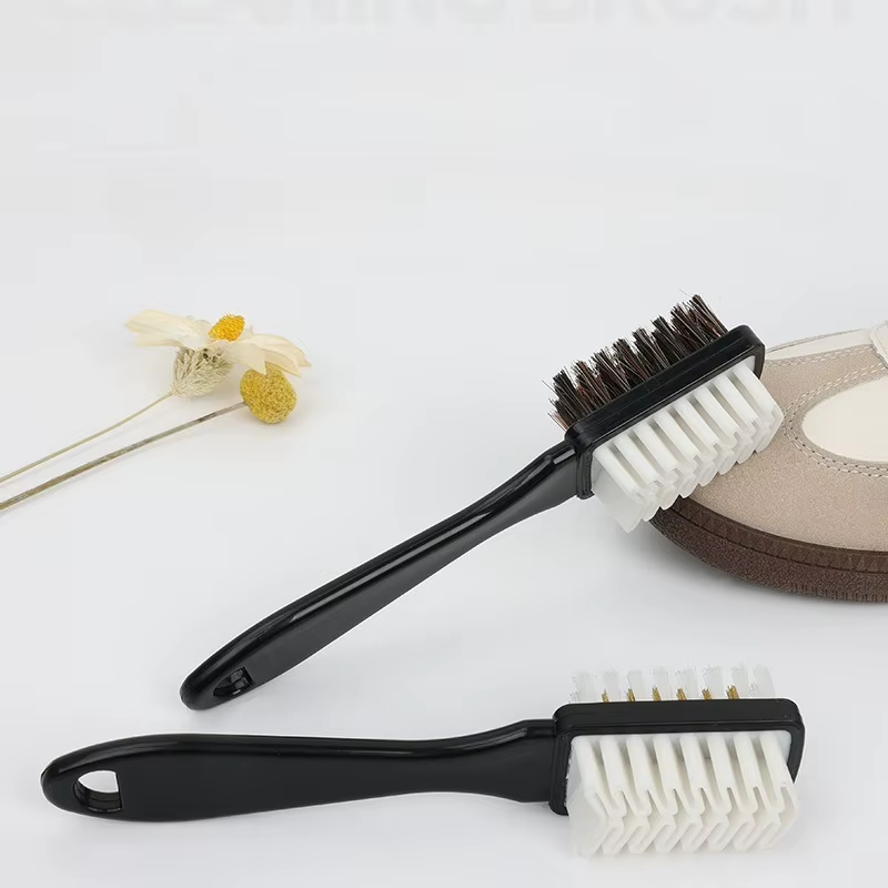 1 brosse de nettoyage pour chaussures en daim et cuir avec gomme