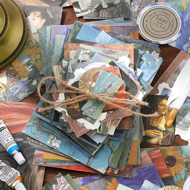 Kit combiné de papier pour Scrapbook créatif, matériaux Vintage, bricolage, Collage de Journal indésirable, Album Photo, papier d'art rétro, 100 feuilles