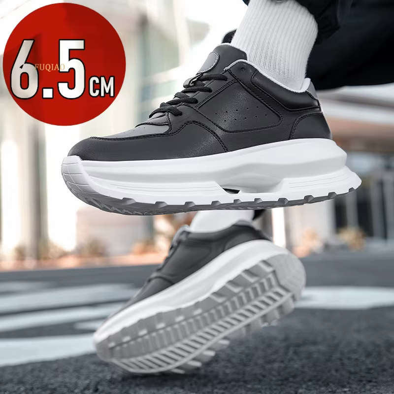 Chaussures rehaussantes en cuir véritable pour hommes