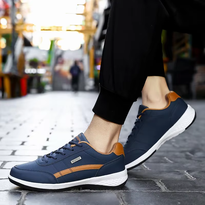 Baskets en cuir pour hommes