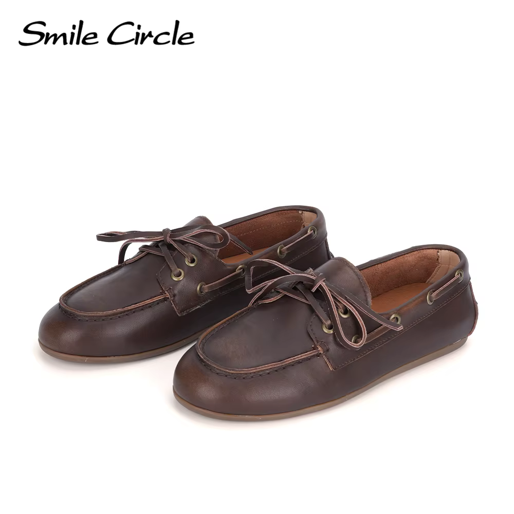 Chaussures Bateau en Cuir group pour Femme