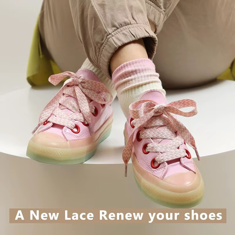 Encounaker-Lacets Lumineux Plats et Ondulés pour Chaussures de dehors