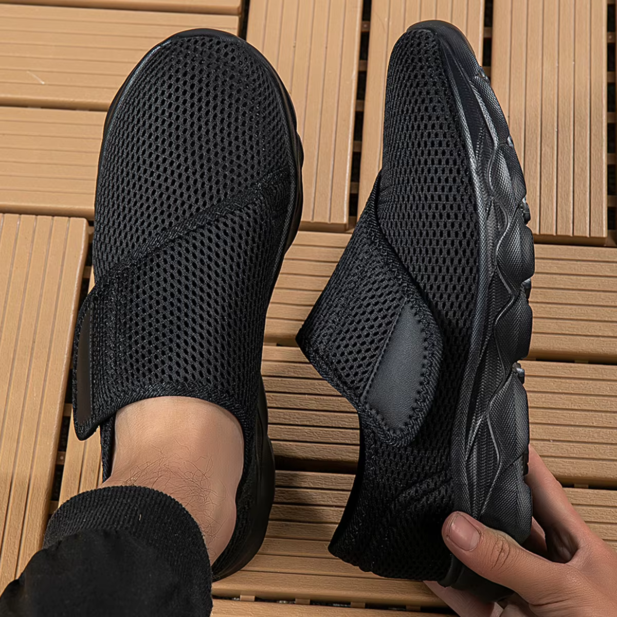 Chaussures orthopédiques décontractées pour pieds larges