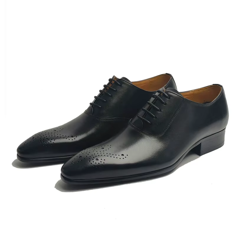 Chaussures en cuir pour hommes de mariage faites à la main de haute qualité