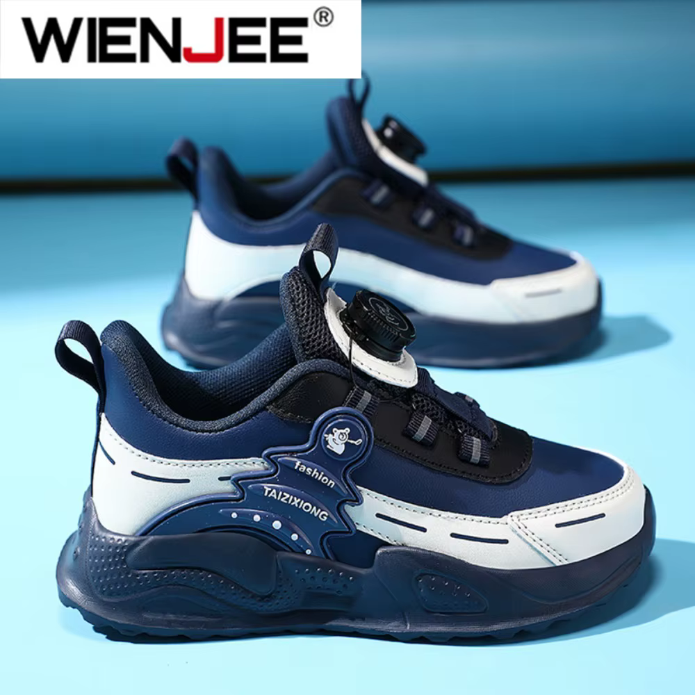 Chaussures de course en cuir imperméables et antidérapantes pour garçons