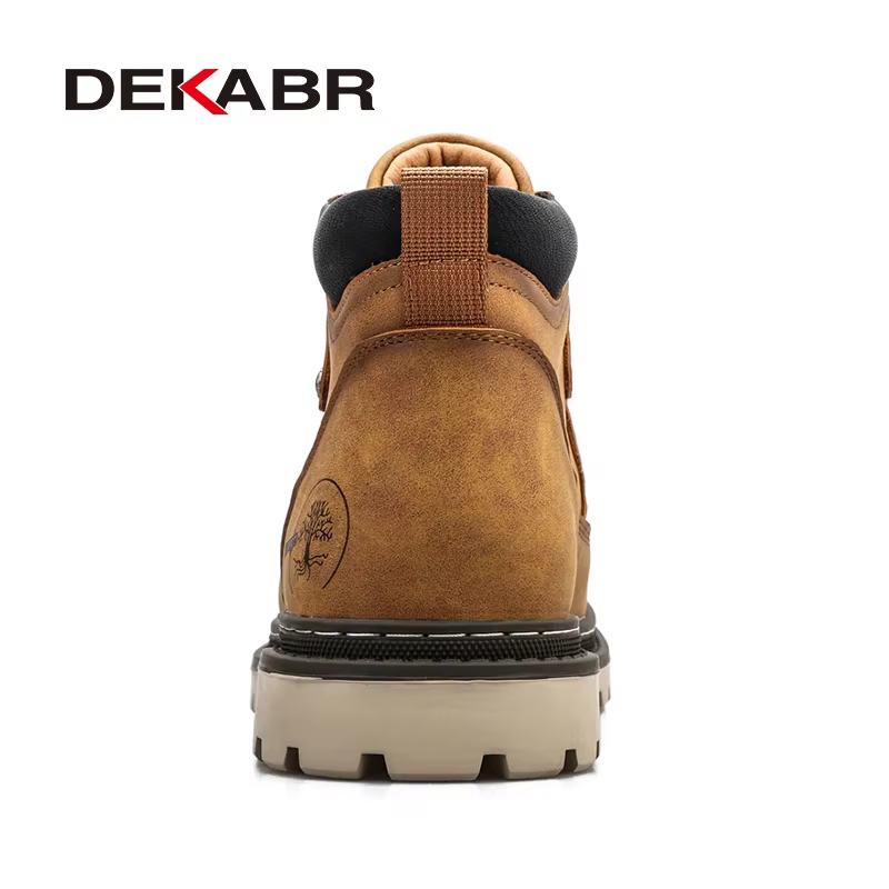 DEKABR chaussures de travail décontractées pour hommes automne hiver fourrure chaude Plus bottes rétro résistant à