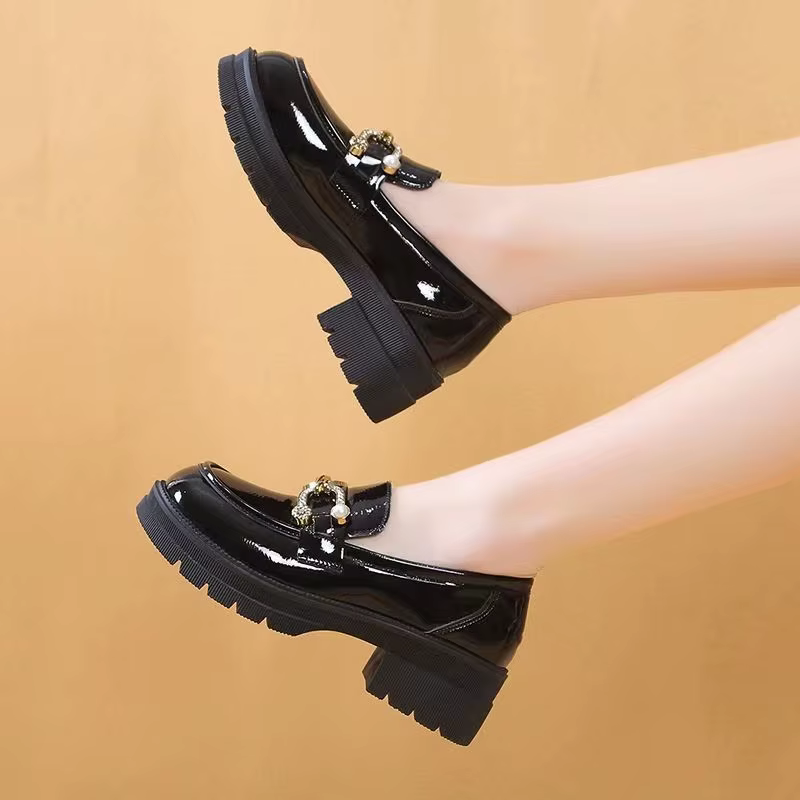 Chaussures à plateforme en perles à essence pour femmes