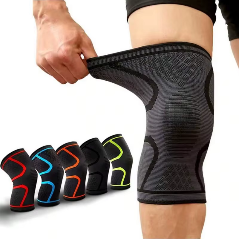 Manchon de soutien du genou à Compression élastique et respirant, 1 pièce, pour basket-ball, course à pied, cyclisme