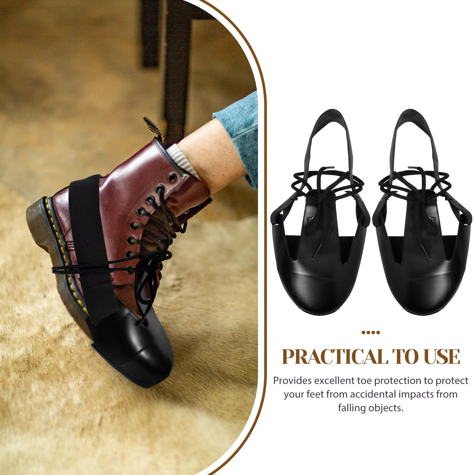 Couvre-orteils en acier couvre-chaussures de sécurité avec embout en acier couvre-chaussures de protection assurance du travail couvre-orteils de chaussures de sécurité poussière