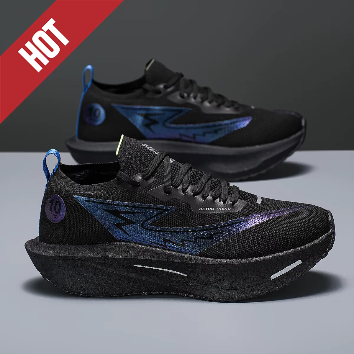 Chaussures de course Marathon avec plaque en carbone
