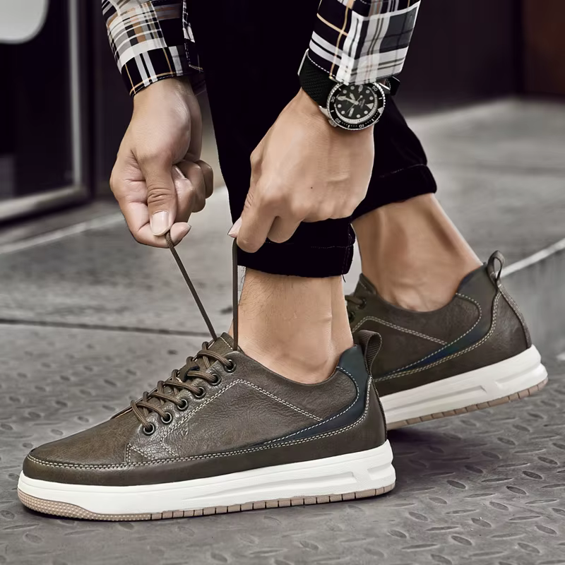 Chaussures rehaussantes en cuir pour hommes