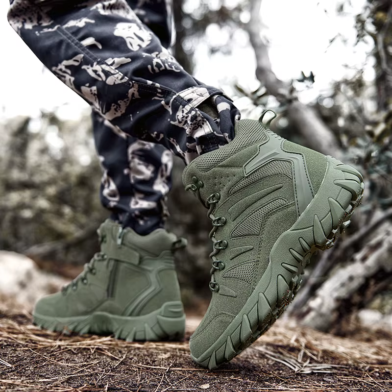Tactiques améliorées bottes d'entraînement de Combat mâle en plein air Camping Anti-usure réponse rapide chaussures de randonnée pêche chasse baskets hommes