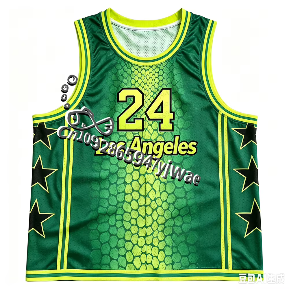 Mamba Snake Los Angeles No. Maillot de basket-ball respirant à séchage rapide, vêtements de sport, gilet imprimé graphique 3D, débardeur d'été pour hommes, 24 pièces