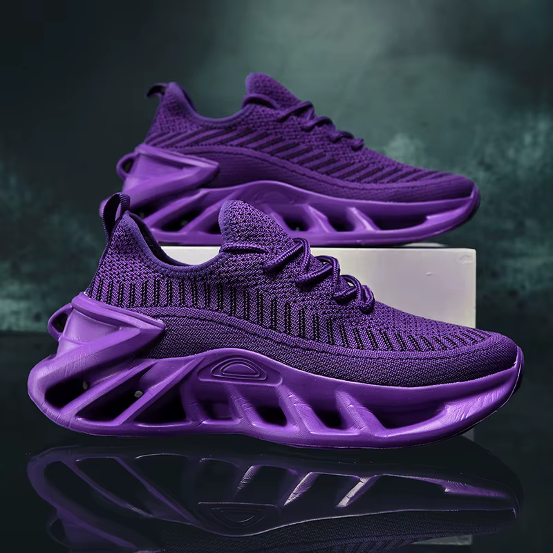 Chaussures de course violettes unisexes
