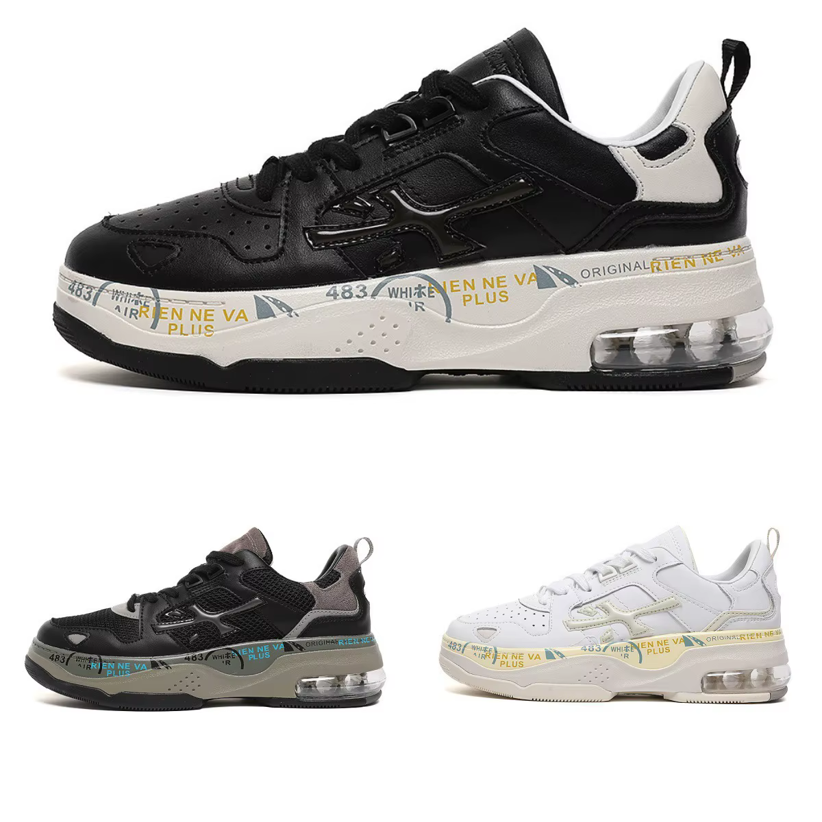 Chaussures de sport respirantes en cuir Premiata pour hommes