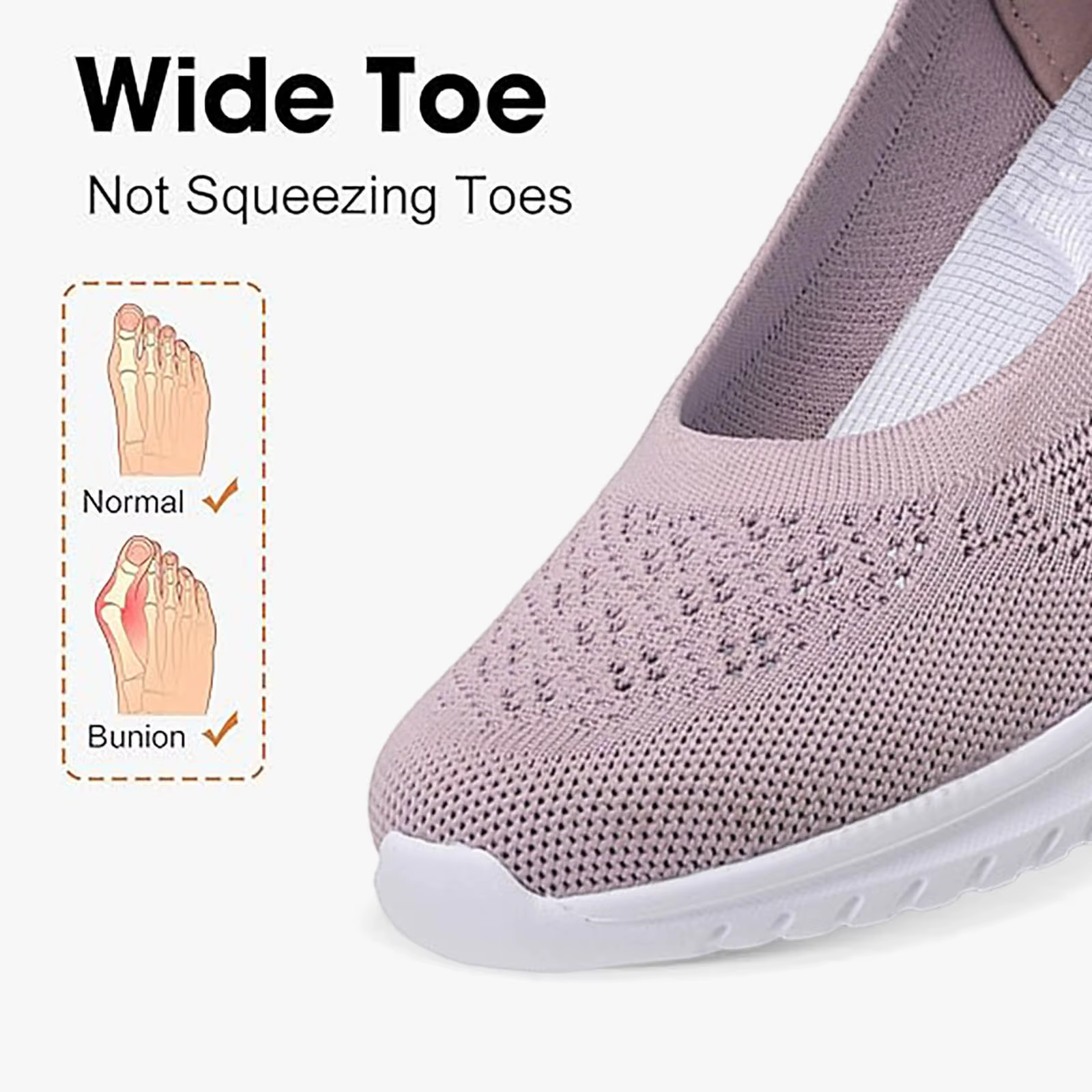 Chaussures de marche à enfiler pour femmes