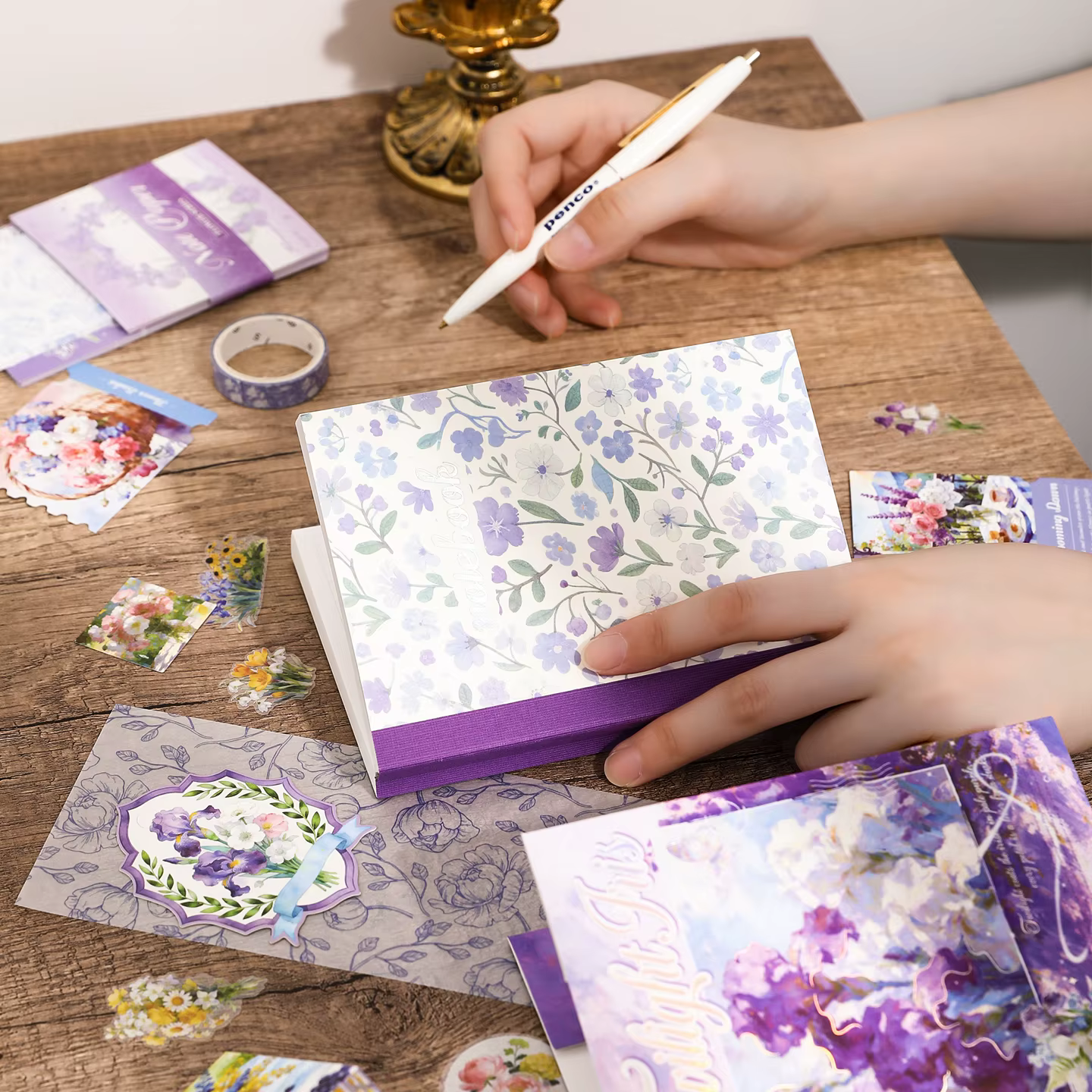 Kit de fournitures pour scrapbooking, ensemble de journal A6 avec autocollants, papiers décoratifs, ensemble cadeau complet DIY pour journalisation et scrapbooking