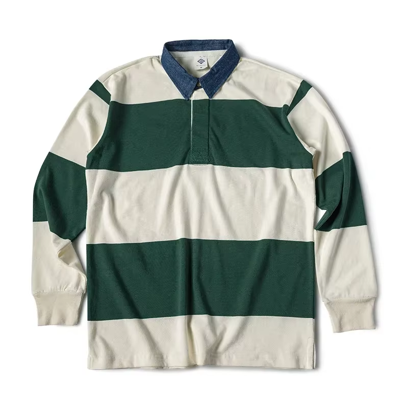 Ivy Prep Polo pour homme, mode campus vintage, t-shirt rayé boutonné, non stock