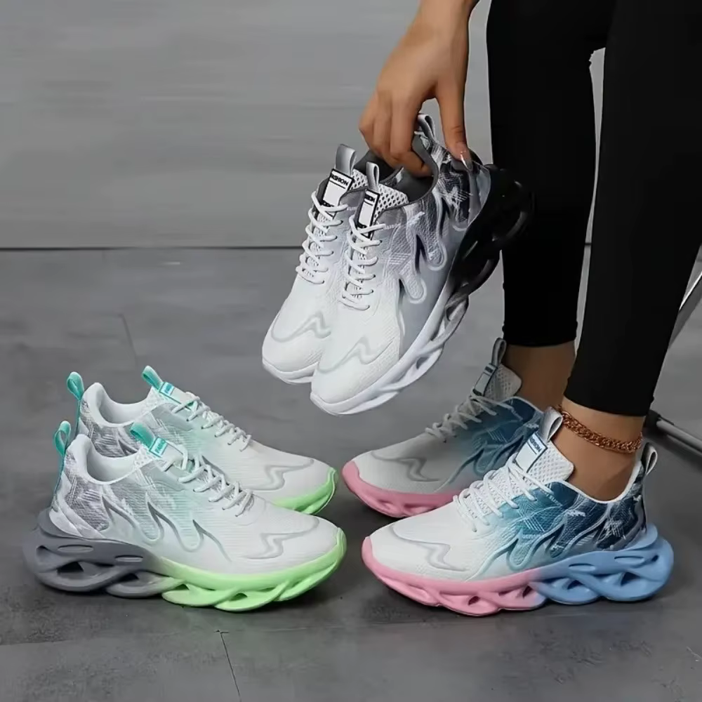 Femmes dames marche Tennis chaussures sans lacet léger décontracté course baskets semelle souple confortable formateurs Zapatos De Mujer