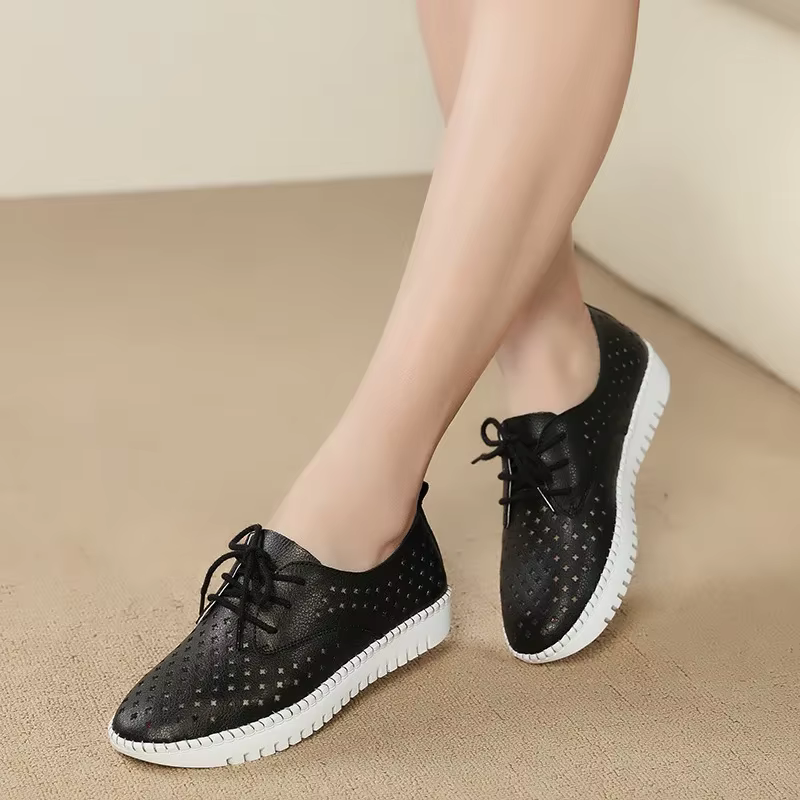 2021 été baskets femmes plate-forme chaussures femme en cuir véritable marche sandales plates