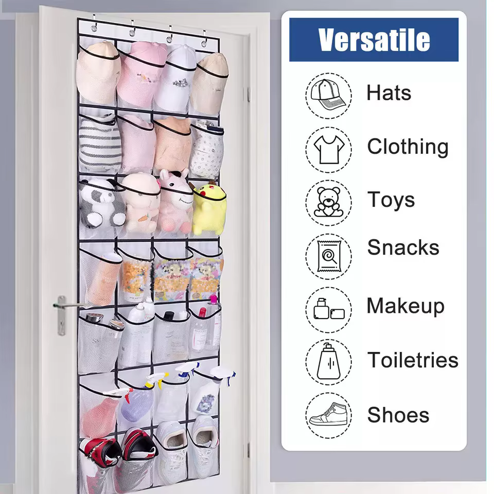 Organisateur de chaussures au-dessus de la porte