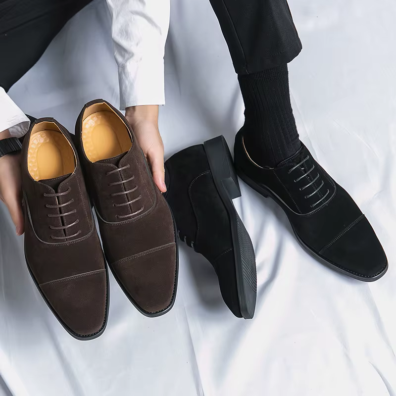 Chaussures en daim de marque italienne pour hommes